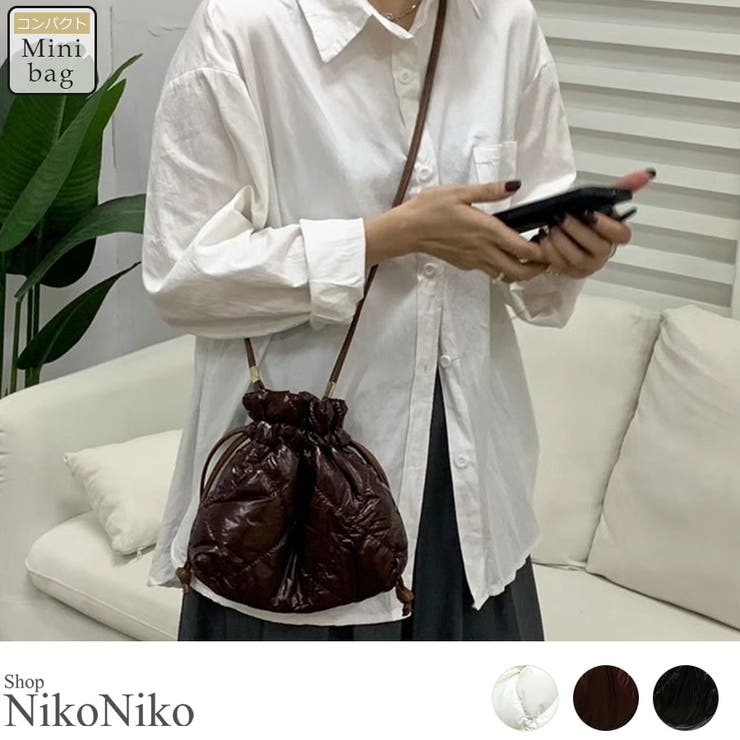 冬新作 キルティング 巾着ショルダーバッグ | ShopNikoNiko | 詳細画像1 