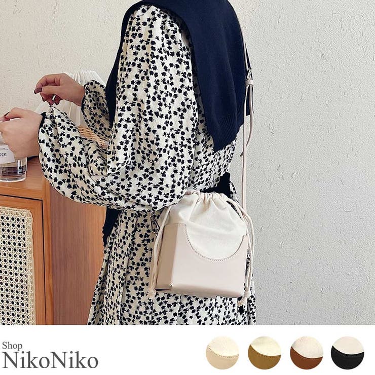 夏新作 スクエアカップ巾着バッグ バッグ | ShopNikoNiko | 詳細画像1 