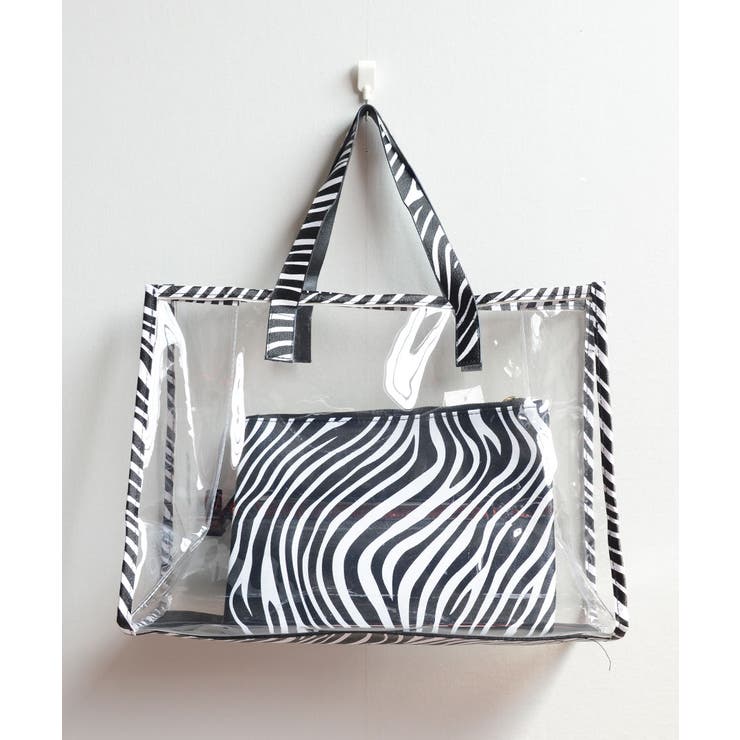 冬新作 ポーチ付き ゼブラ柄クリアバッグ | ShopNikoNiko | 詳細画像18 