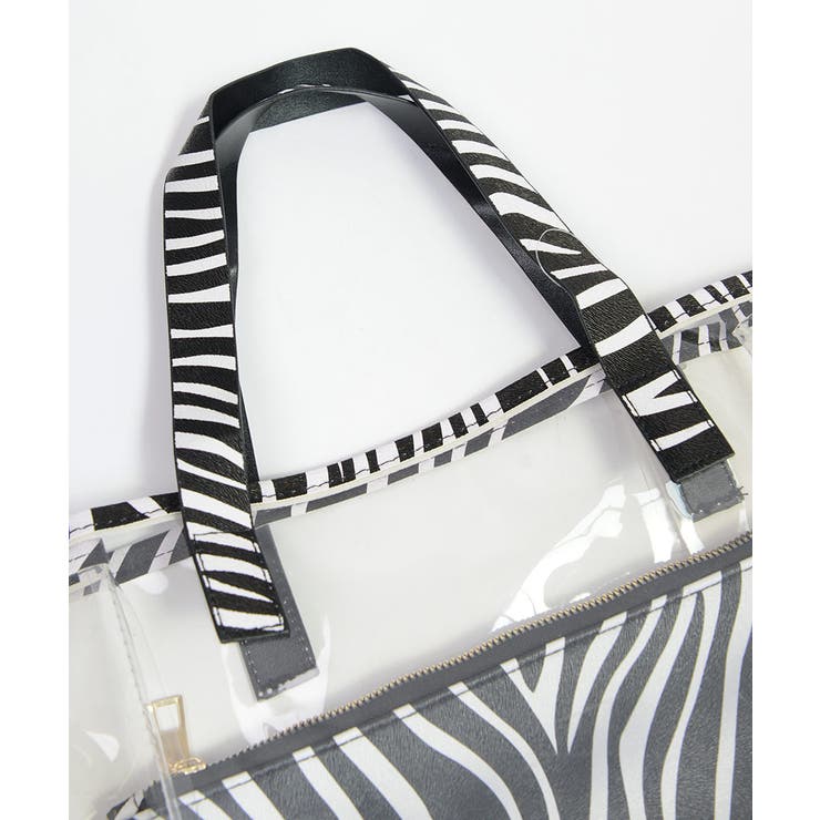 冬新作 ポーチ付き ゼブラ柄クリアバッグ | ShopNikoNiko | 詳細画像21 