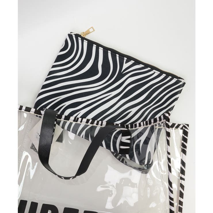 冬新作 ポーチ付き ゼブラ柄クリアバッグ | ShopNikoNiko | 詳細画像23 