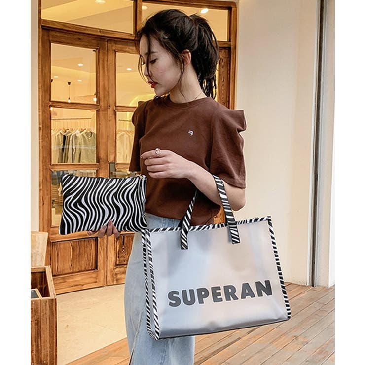 冬新作 ポーチ付き ゼブラ柄クリアバッグ | ShopNikoNiko | 詳細画像7 