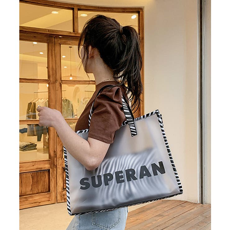 冬新作 ポーチ付き ゼブラ柄クリアバッグ | ShopNikoNiko | 詳細画像8 