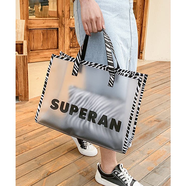 冬新作 ポーチ付き ゼブラ柄クリアバッグ | ShopNikoNiko | 詳細画像9 