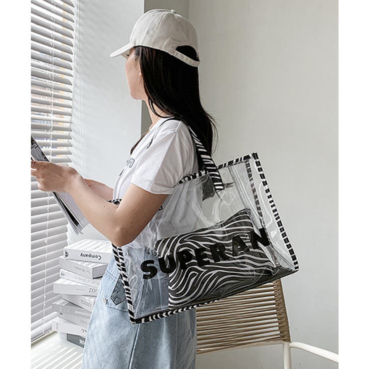 冬新作 ポーチ付き ゼブラ柄クリアバッグ | ShopNikoNiko | 詳細画像10 