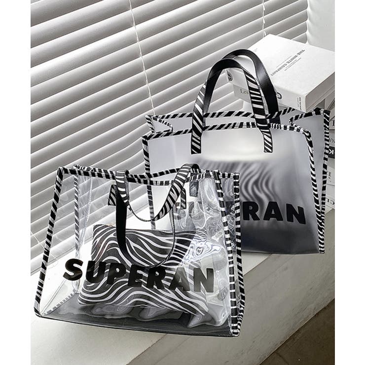 冬新作 ポーチ付き ゼブラ柄クリアバッグ | ShopNikoNiko | 詳細画像14 