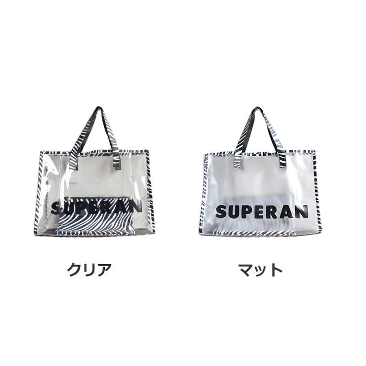 冬新作 ポーチ付き ゼブラ柄クリアバッグ | ShopNikoNiko | 詳細画像2 