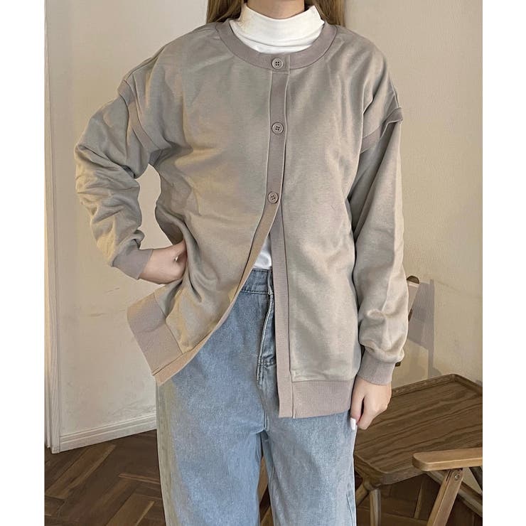 冬新作 2way 裏毛スウェットカーディガン | ShopNikoNiko | 詳細画像9 