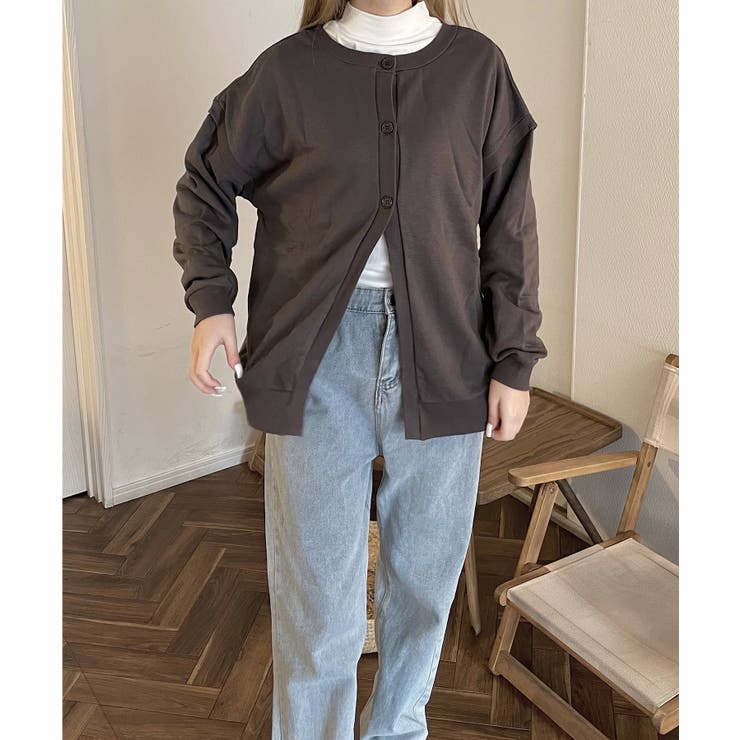 冬新作 2way 裏毛スウェットカーディガン | ShopNikoNiko | 詳細画像12 