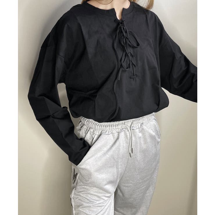 ブラック | 冬新作 フロント レースアップ | ShopNikoNiko