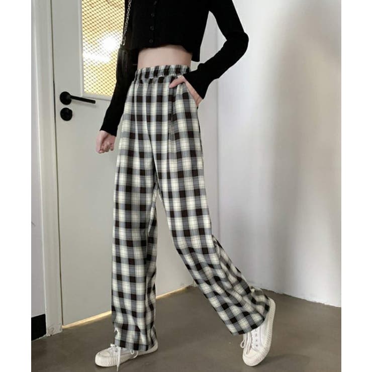 冬新作 ギンガムチェック ワイドパンツ | ShopNikoNiko | 詳細画像5 