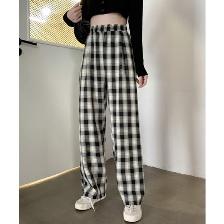 冬新作 ギンガムチェック ワイドパンツ | ShopNikoNiko | 詳細画像6 