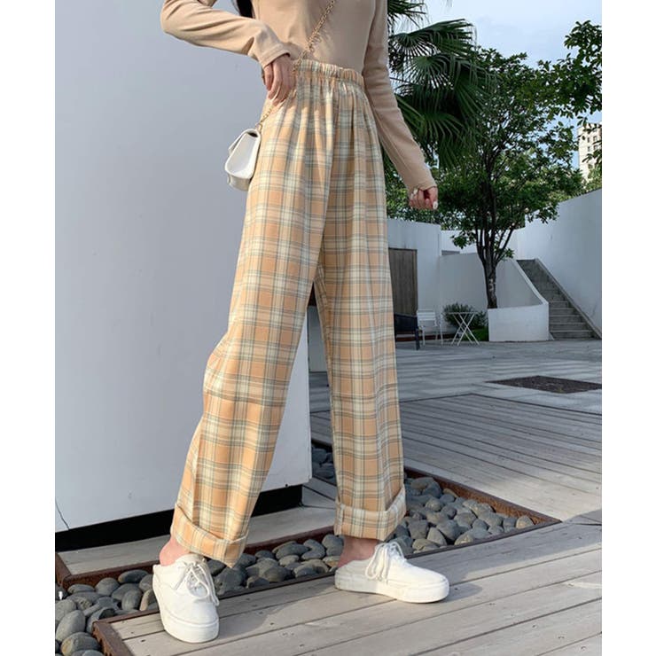 冬新作 ギンガムチェック ワイドパンツ | ShopNikoNiko | 詳細画像7 