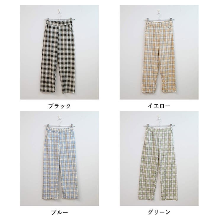 冬新作 ギンガムチェック ワイドパンツ | ShopNikoNiko | 詳細画像2 