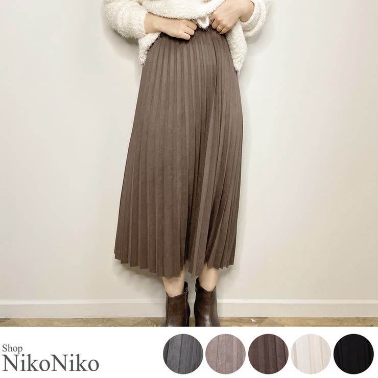 夏新作 フェイクスエード ロングプリーツスカート | ShopNikoNiko | 詳細画像1 