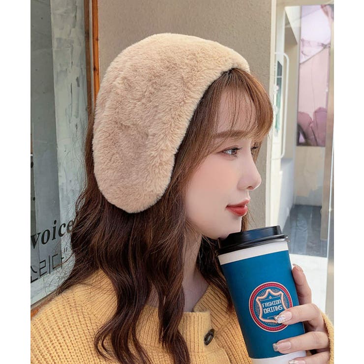 ベージュ | 冬新作 カチューシャ型 フェイクファー | ShopNikoNiko