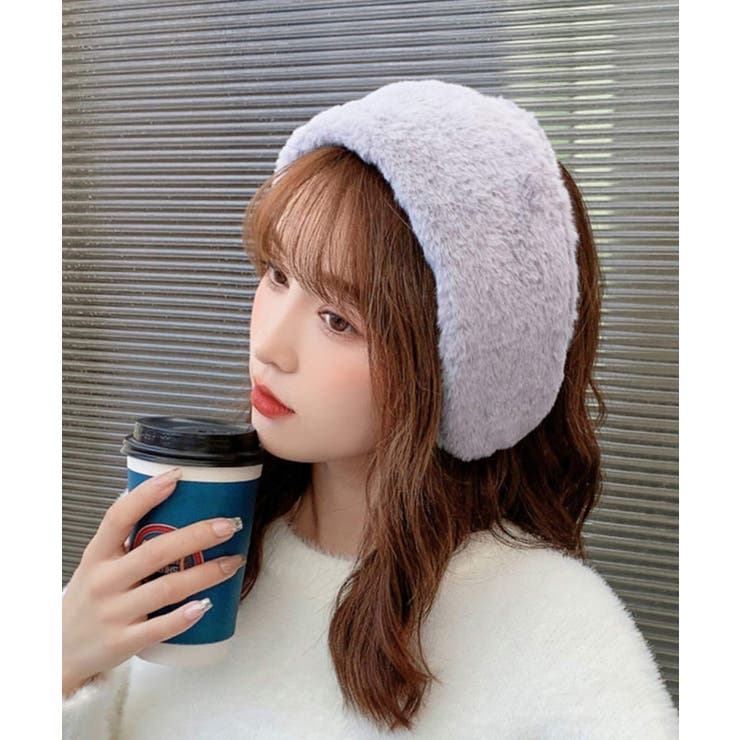 グレー | 冬新作 カチューシャ型 フェイクファー | ShopNikoNiko