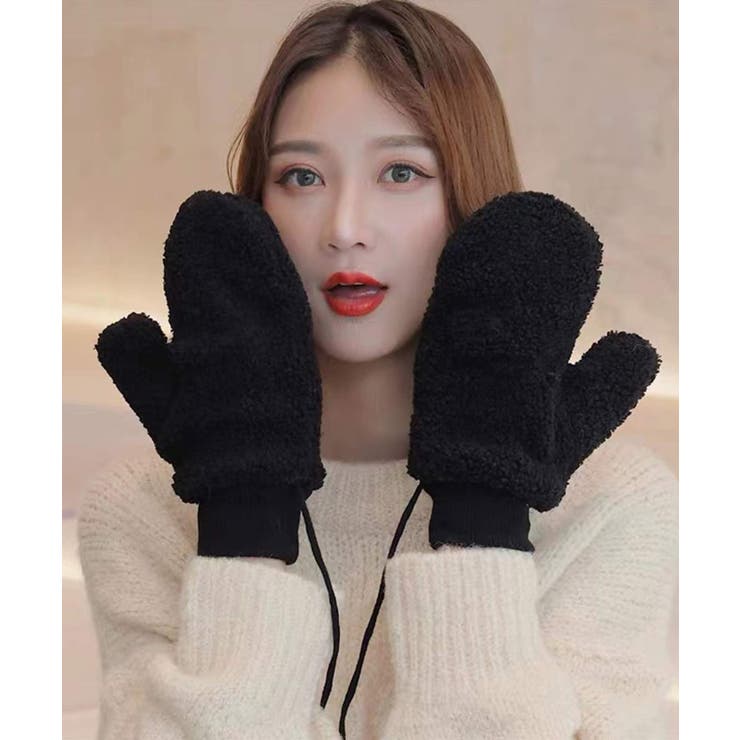 冬新作 ミトン編み 紐付き | ShopNikoNiko | 詳細画像6 