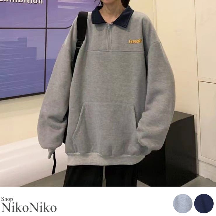 春新作 オーバーサイズ 裏起毛 | ShopNikoNiko | 詳細画像1 