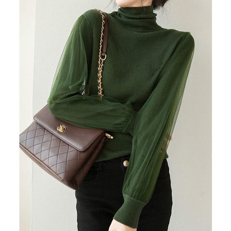 冬新作 袖チュール タートルネック | ShopNikoNiko | 詳細画像9 