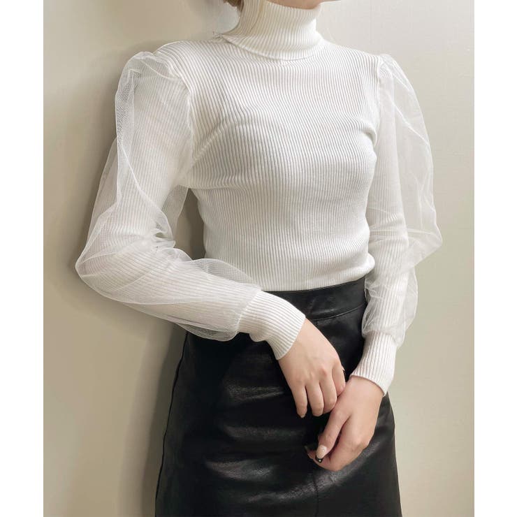 冬新作 袖チュール タートルネック | ShopNikoNiko | 詳細画像14 