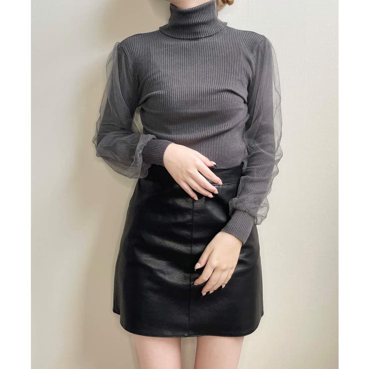 冬新作 袖チュール タートルネック | ShopNikoNiko | 詳細画像18 