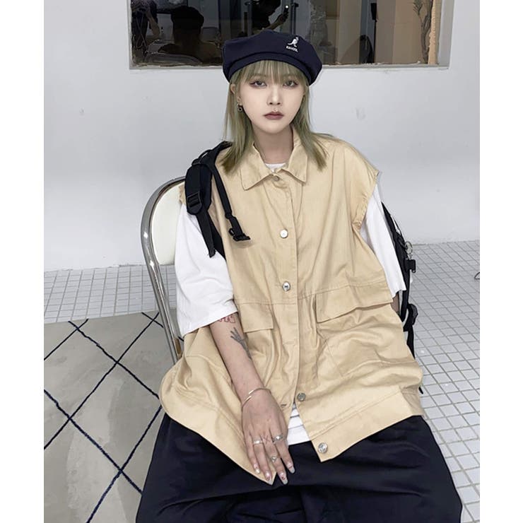 ベスト ミドル丈 ツイード 韓国人気 春秋アイテム 着回し XS~4XL 22awtcn814sp01.jpg
