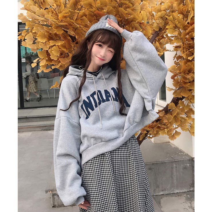 グレー | 春新作 クロップド丈 重ね着風 | ShopNikoNiko