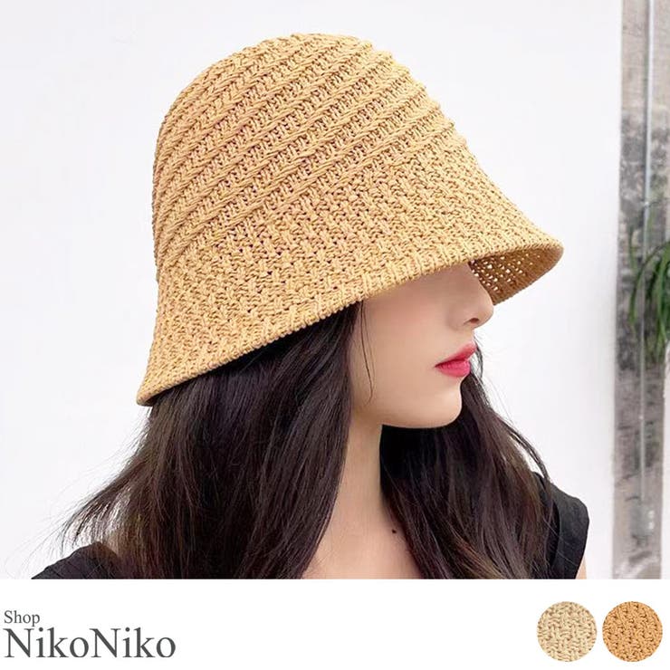 夏新作 ペーパー編み ストローハット | ShopNikoNiko | 詳細画像1 