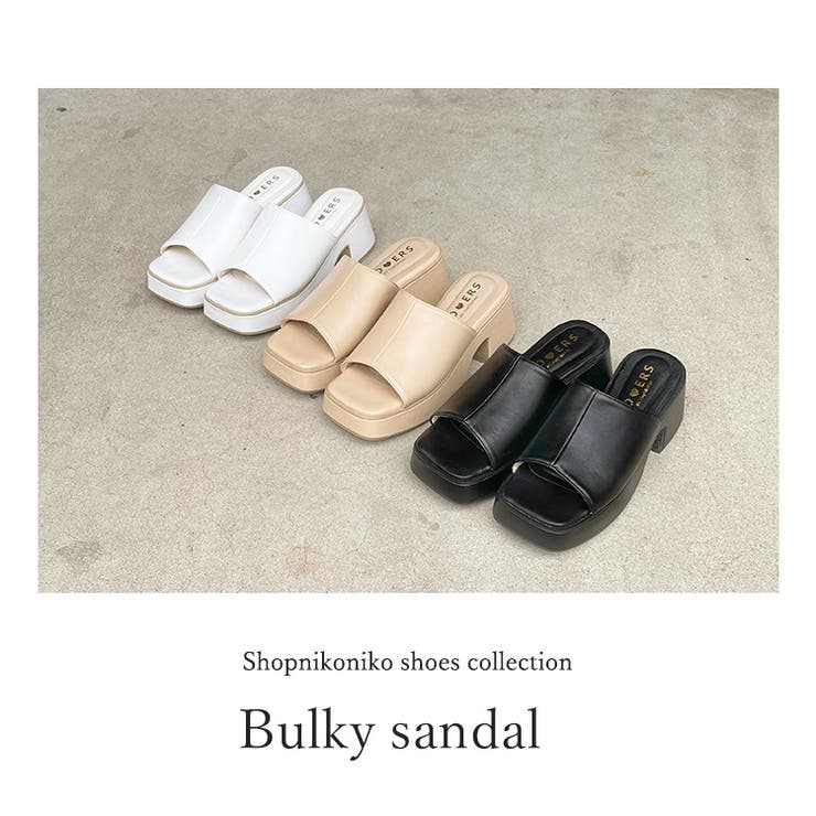 冬新作 バルキーヒール 厚底サンダル | ShopNikoNiko | 詳細画像4 