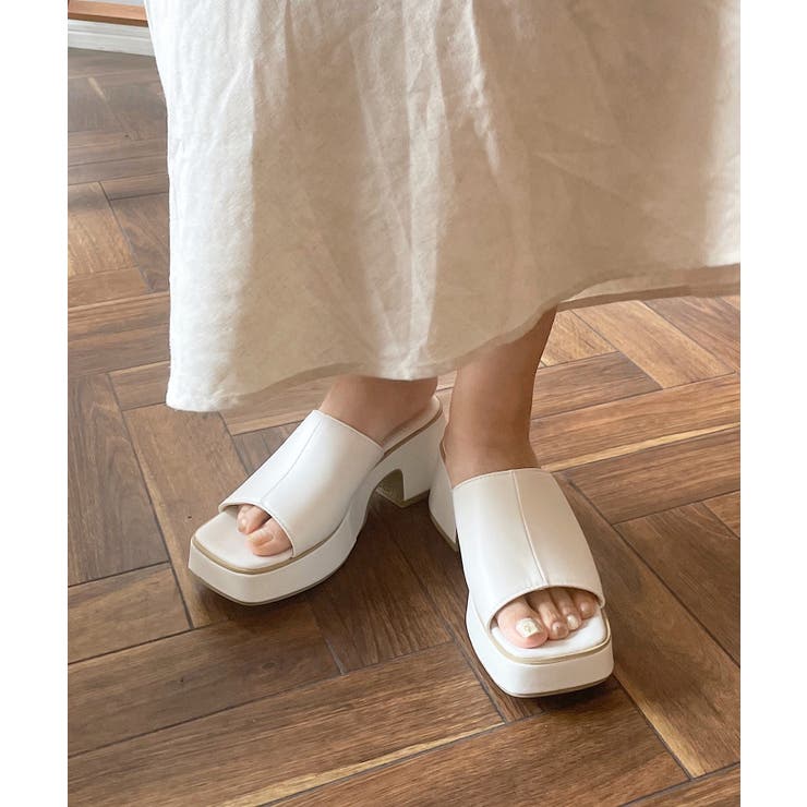 冬新作 バルキーヒール 厚底サンダル | ShopNikoNiko | 詳細画像7 