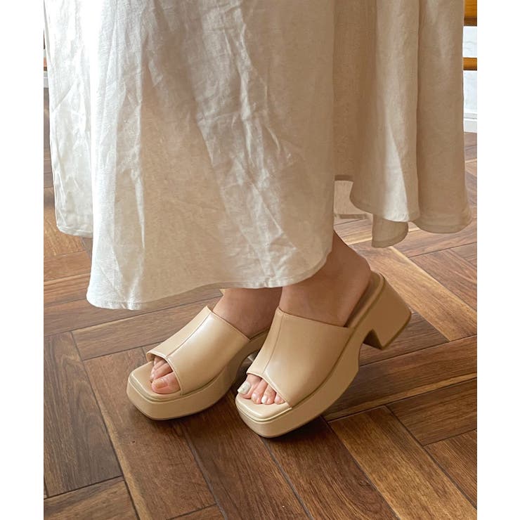 冬新作 バルキーヒール 厚底サンダル | ShopNikoNiko | 詳細画像12 