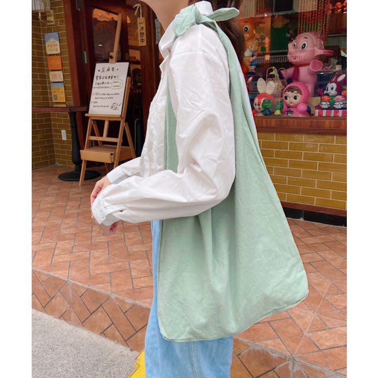 グリーン | 冬新作 肩紐結び ナチュラル | ShopNikoNiko