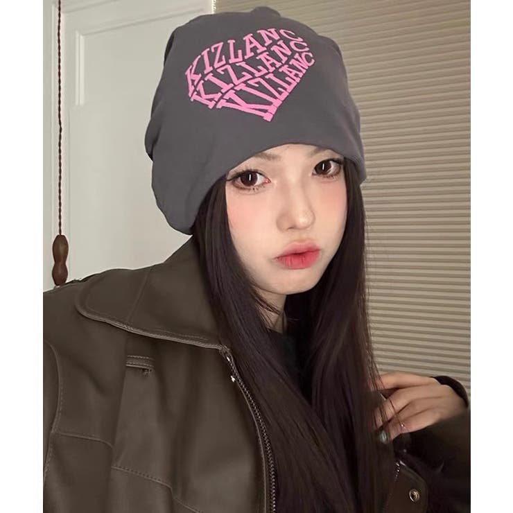 グレー | 冬新作 英字ハート型 ビーニー | ShopNikoNiko