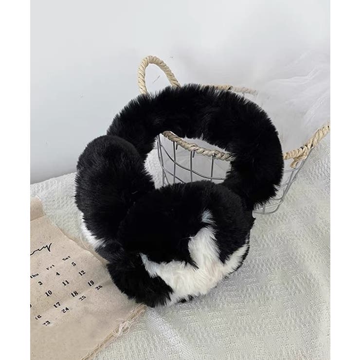 ブラック | 春新作 星マーク フェイクファー | ShopNikoNiko