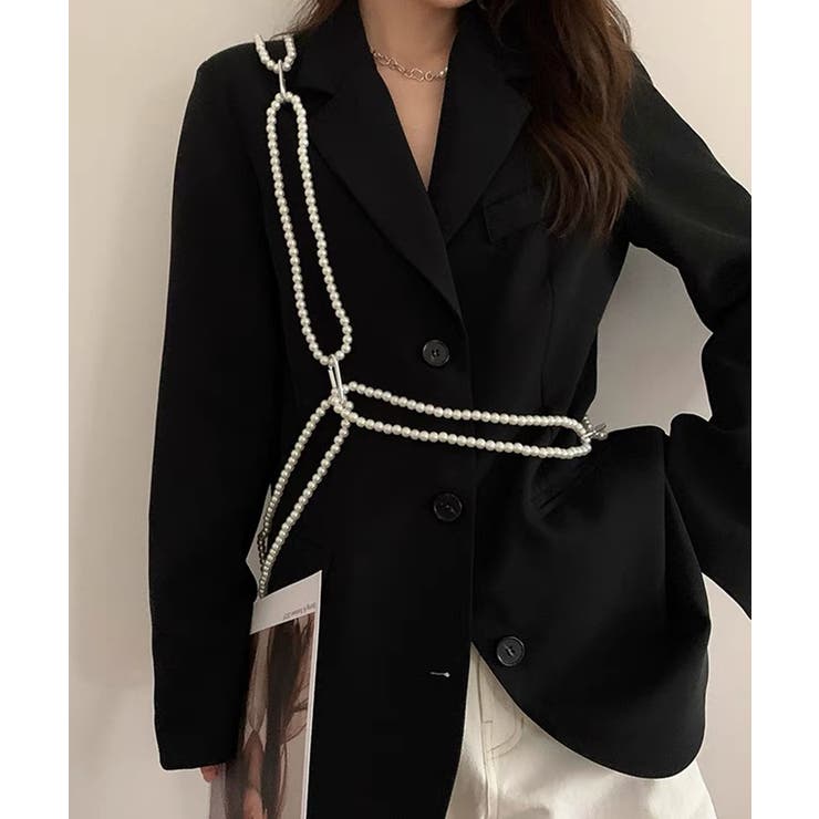 NOBLE 新品♡ ORIGINAL パールハーネス♡ 春新作 パール ハーネスベルト[品番：MG000008380