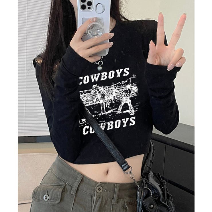 冬新作 クロップド丈 ロゴプリント | ShopNikoNiko | 詳細画像6 