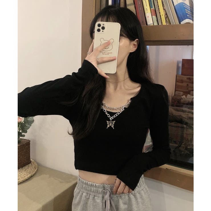 冬新作 バタフライチャーム付き ショート丈 | ShopNikoNiko | 詳細画像5 