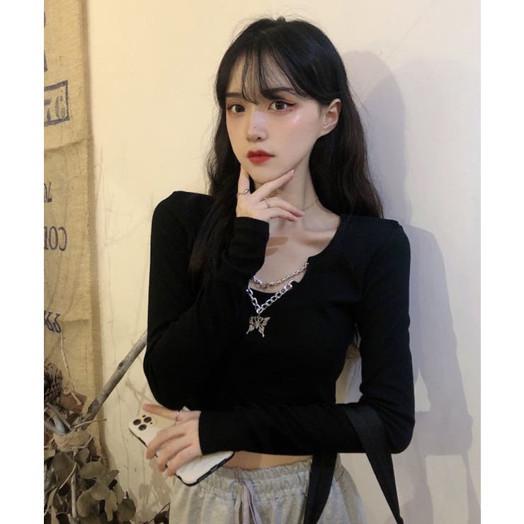 冬新作 バタフライチャーム付き ショート丈 | ShopNikoNiko | 詳細画像7 