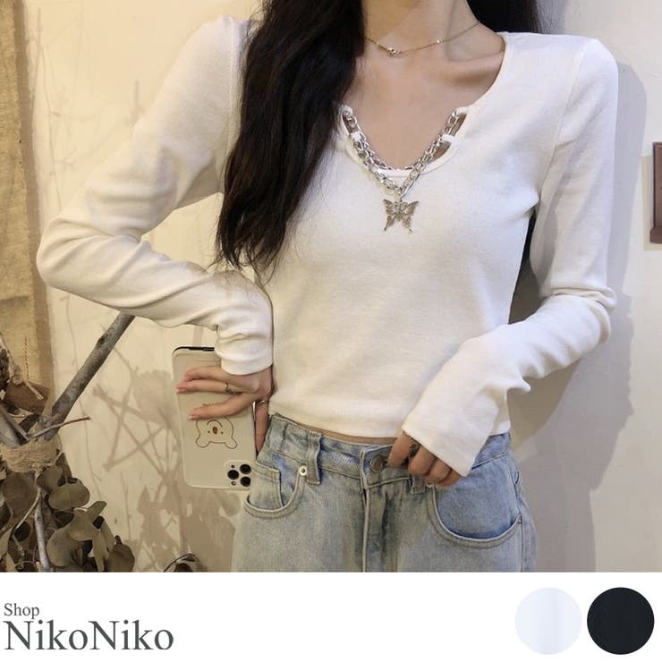 冬新作 バタフライチャーム付き ショート丈 | ShopNikoNiko | 詳細画像1 