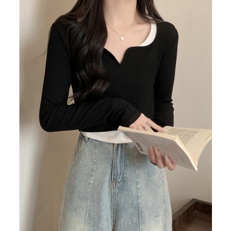 冬新作 ショート丈 レイヤード風 | ShopNikoNiko | 詳細画像5 