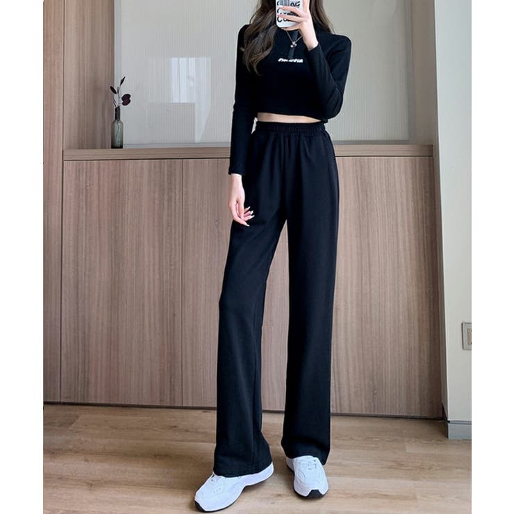 冬新作 ハイウエスト ワイドスウェットパンツ | ShopNikoNiko | 詳細画像5 