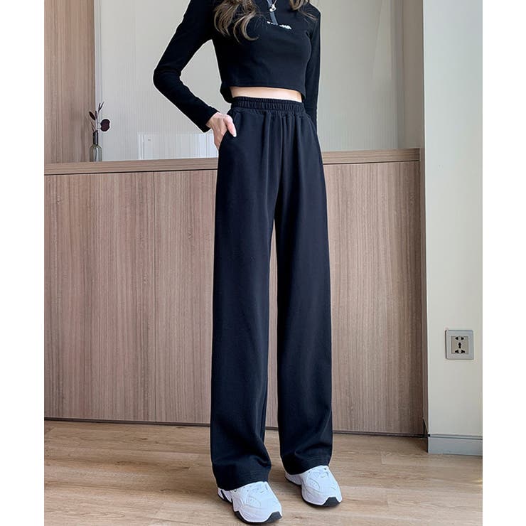 冬新作 ハイウエスト ワイドスウェットパンツ | ShopNikoNiko | 詳細画像6 