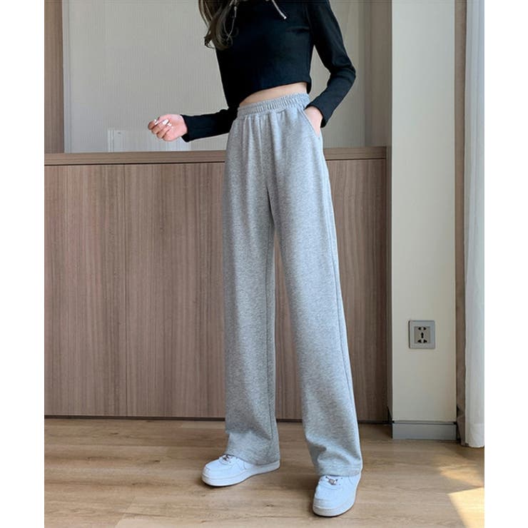 冬新作 ハイウエスト ワイドスウェットパンツ | ShopNikoNiko | 詳細画像7 