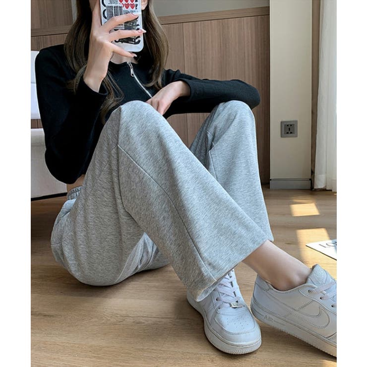 冬新作 ハイウエスト ワイドスウェットパンツ | ShopNikoNiko | 詳細画像9 