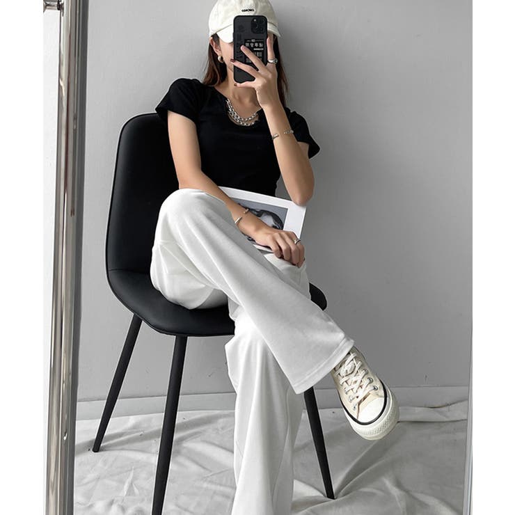 冬新作 ハイウエスト ワイドスウェットパンツ | ShopNikoNiko | 詳細画像11 