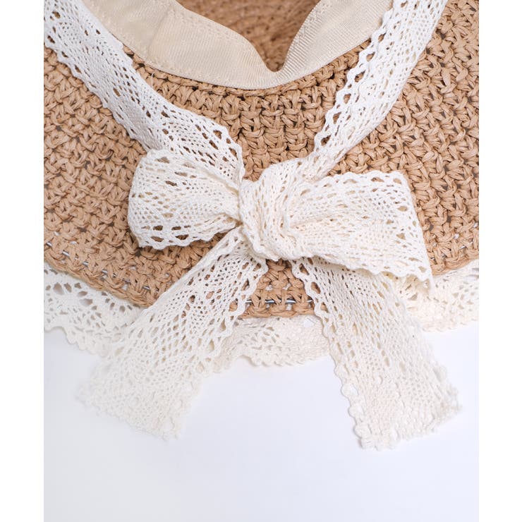 冬新作 レースリボン付き 麦わら帽子 | ShopNikoNiko | 詳細画像15 