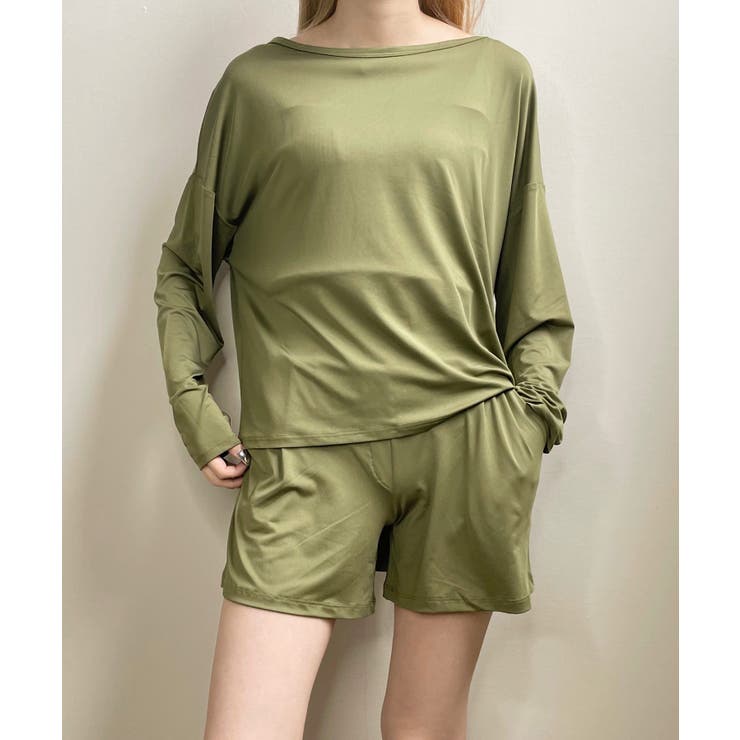 カーキ | 冬新作 サムホール付き ラッシュガード | ShopNikoNiko