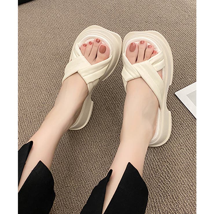 冬新作 クロスベルト 厚底サンダル | ShopNikoNiko | 詳細画像4 