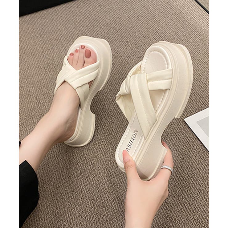 冬新作 クロスベルト 厚底サンダル | ShopNikoNiko | 詳細画像5 